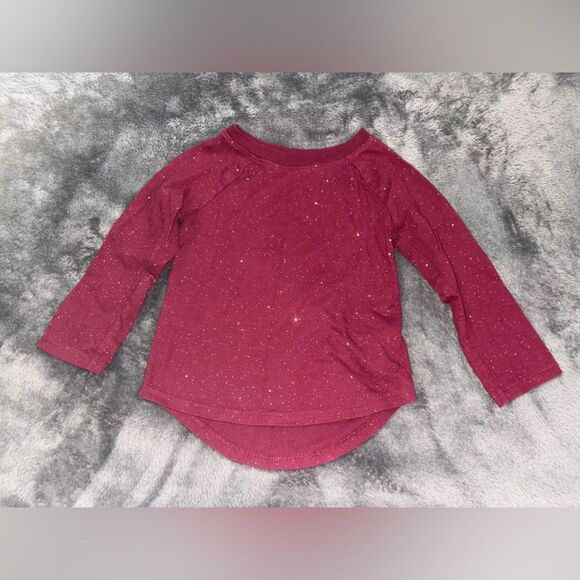2t cat & Jack glittery long sleeve T-shirt - Picture 1 of 1
